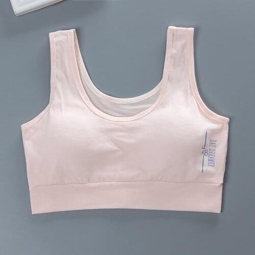 Girls bra vest cotton underwear middle school students 10-16 years old tube top sling sports bra 10 to 18 years old