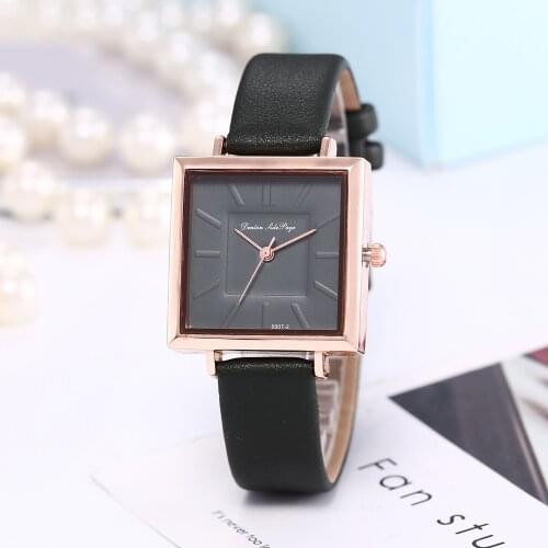 New Top Brand Square Women Bracelet Watch Contracted Leather Crystal WristWatches Women Dress Ladies Quartz Clock