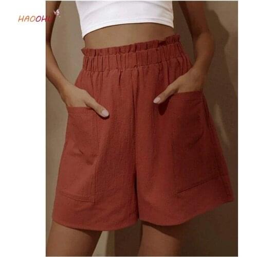 Женские завышенные шорты HAOOHU China At AliExpress