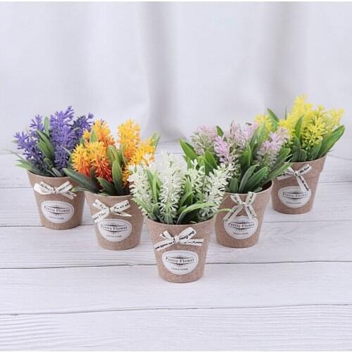 Artificial Plant Decorative Flowers Fake Flowers Mini Potted Bonsai Green Plant