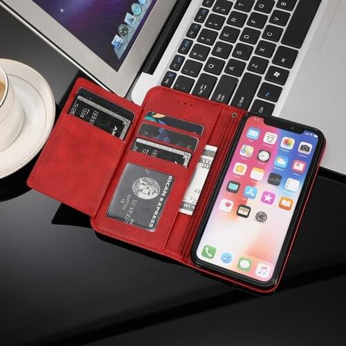 Leather Wallet Case For iPhone SE 2020 11 Pro Max 8 7 Plus Flip Case Magnetic Phone Case For iPhone XS Max X XR 6 6s Plus Cover