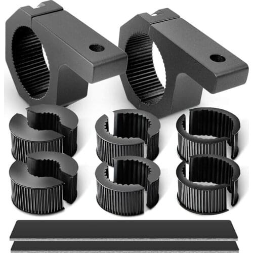 LED Light Bar Mounting Bracket Kit Fit on 1Inch&1.5Inch&1.75Inch Diameter LED Off-Road Light Horizontal Bar Tube Clamp