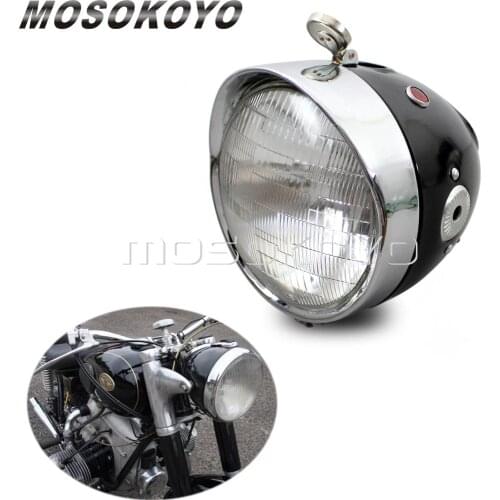 Custom Cafe Racer Motorcycle Headlight Front Lamp for Zundapp BMW K750 KS750 M72 R12 R75 R51 R6 BW40 Dnepr Ural Sidecar