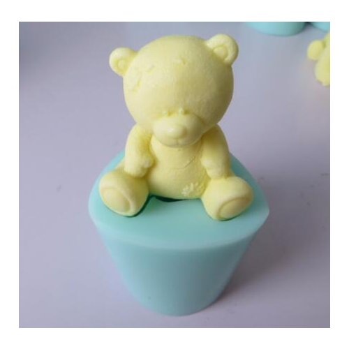 PRZY 3d Teddy bear silicone mold fondant mould chocolate mousse cake molds candle aroma stone silicone mold resin clay mo