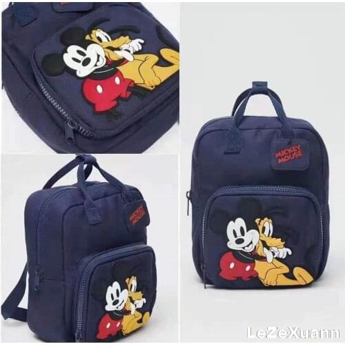 Disney Mickey Minnie Mouse Kids Girls Boy Backpack School-Bags Cartoon New Children Backpacks Kindergarten Nursery BookBag Gift