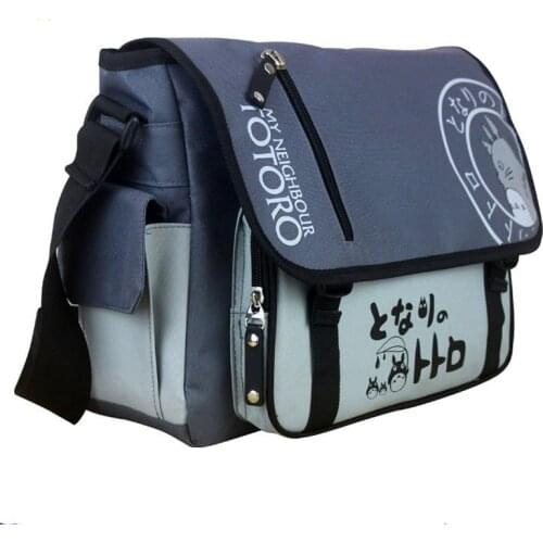 Attack on Titan Naruto Tokyo Ghoul One Piece My Neighbor Totoro Messenger School Bag Sling Satchel Anime Single Shoulder Bags