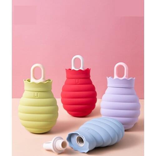 GY Silicon Hot-Water Bag Water Injection Warm Belly Student Heating Pad Hand Warmer Cute Trumpet Female Hot-Water Bag