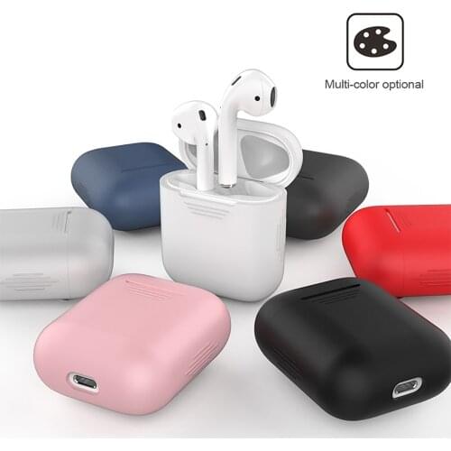 1PCS TPU Silicone Bluetooth Wireless Earphone Case For AirPods Protective Cover Skin Accessories for Apple Airpods Charging Box