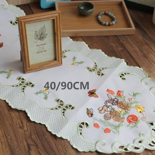 Modern Embroidery Table place Mat Lace Placemat coffee cloth Doily Cup tea dining Coaster mug Easter party drink Pad kitchen
