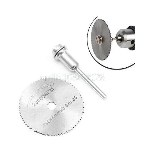 44MM HSS Cutting Disc + Rod For Grinder Cutoff Circular Saw Rotary Blades Tool