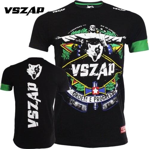 VSZAP Jesus short sleeved fitness half sleeved Fight T-shirt MMA free fight Thai Boxing jiu-jitsu comprehensive training