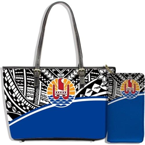 Women Totes Clutch Wallets Handbag And Purse Set Bohemia Flag Printed Femme Large Leather Wholesale 2021 Free Drop Shipping