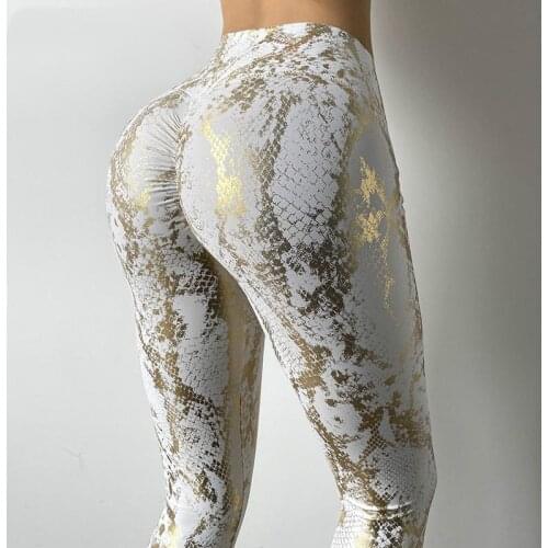 Women High Waist Push Up Leggings Seamless Sexy Fitness Leggings Fashion Snake Print Leggings Yoga Pants