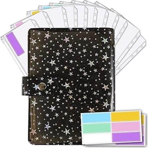 Star A6 Binder Sleeve, for Budgeting, Binder Pocket Cash Envelope Wallet, Budget Planning Notepad, Cash Envelope Binder