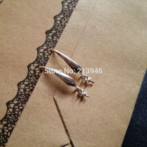 10*25MM 6pcs/ Pack " Fake One Penalty Ten " 925 Sterling Silver Jewelry Earrings Clasps Hooks Jewelry Accessories