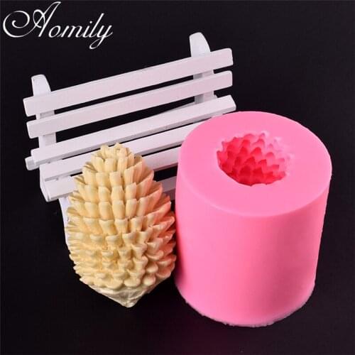 Amoliy Pine Cones Pine Nuts Shaped Silicone Mold Chocolate Pastry Fondant Cake Mold DIY Soap Candle Clay Mold Cake Decoration