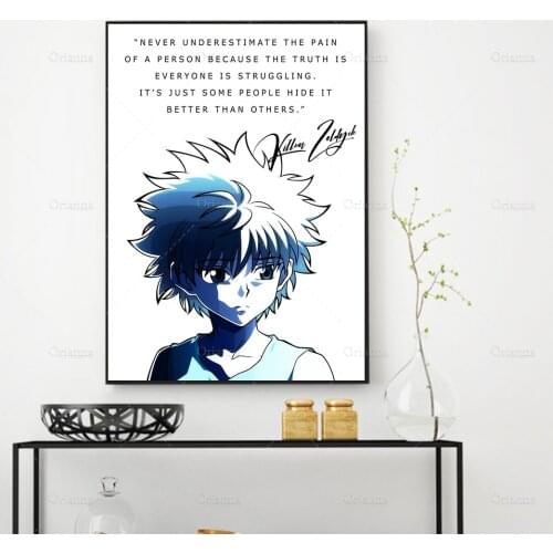 Anime Posters Killua Hunter X Hunter Canvas Painting Frame Abstract Home Decor Wall Art Print Modular Pictures Decoration Frames