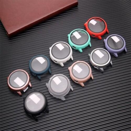 Case for Samsung galaxy watch active 2 44mm 40mm Full Coverage Bumper Case with Tempered Glass Protective Cover Screen Protector