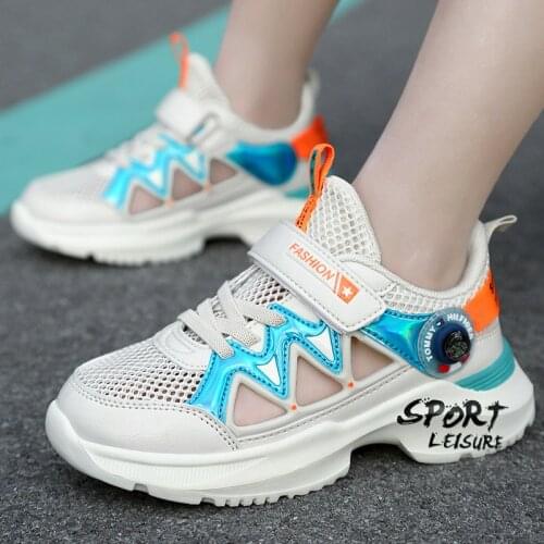 Kids shoes Childrens sneakers Boys Sport sneakers shoes 2021 spring and autumn new Hollow and breathable white shoes