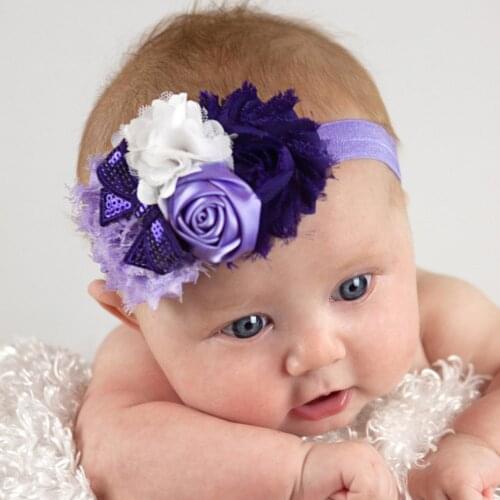 Baby Girl Shining Pearls Rhinestone Floral Elastic Headband Fashion Sequins Bowknot Flower Infant Hairband Kids Hair Accessories