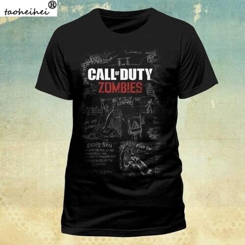 Coll of Duty Block Ops 3 Officiol Zombies Goming Tee T-shirt Foshion Mens Cotton T-shirt(2)