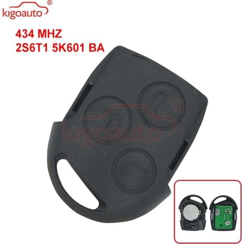 Kigoauto 2S6T1 5K601 BA Remote key fob 3button 434Mhz for Ford Fiesta Fusion Focus C-Max Mondeo