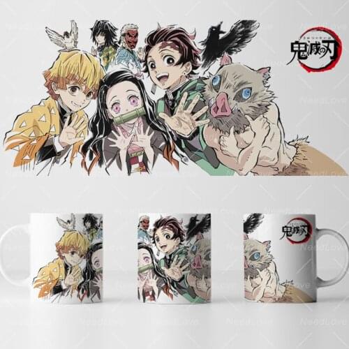 Anime Demon Slayer Kimetsu No Yaiba Nezuko Tanjiro Kamado Coffee Mugs Ceramic Mug Travel Cup