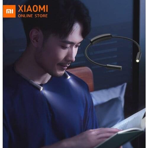 Xiaomi Book Light Lamp Wear Reading Light Rechargeable LED Neck Hug Light Portable Soft Silicone Night Light For Reading Book