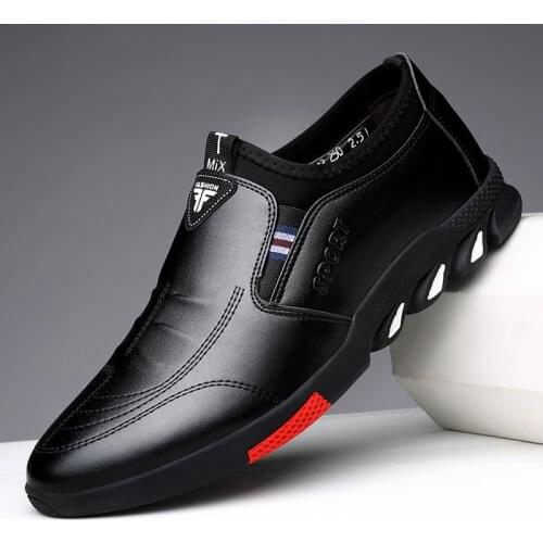 Leather Shoes Mens Leather Spring 2021 New Mens Business Casual Soft-Soled Non-Slip Breathable All-Match Footwear 358