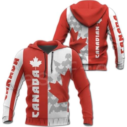 Tessffel Country Flag Canada Symbol Maple leaf Colorful Pullover Men/Women Tracksuit zipper Jacket 3Dprint Streetwear Hoodies 20