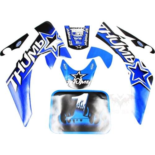 BLUE Dirt Bike CRF50cc CRF 50cc Pit Bike Decals Stickers Dirt Bike Decals Motorcycle PRO BAT new