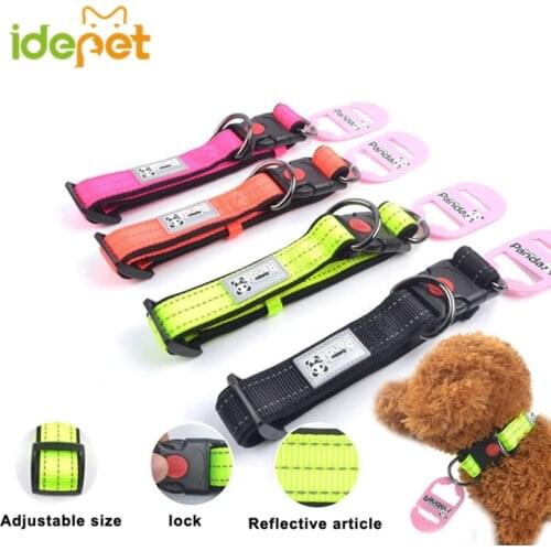 Pet Nylon Reflective Dog Collars Adjustable Night Safe Collars For Small Medium Large Dogs Necklace For Pet Training Products 30