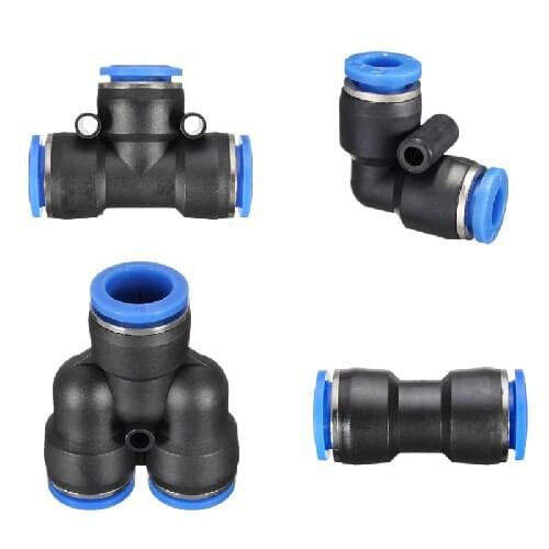 Pneumatic Push-In Fitting Air Valve Water Hose Tube Pipe Connector Joiner in