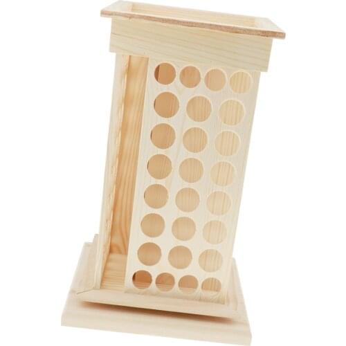 Rotating Wood Aroma Essential Oil Display Case Storage Rack Organizer Holder