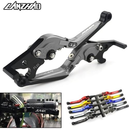XMAX Motorcycle Brake Clutch Levers Adjustable Extendable Lever Set CNC Aluminum Accessories for Yamaha XMAX 250 300 400