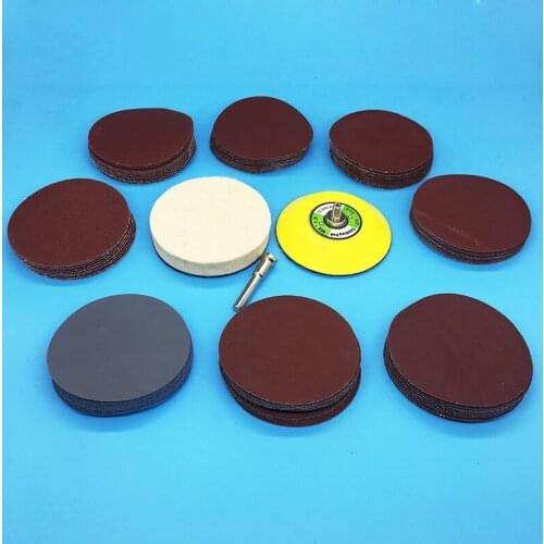 YEODA 83pcs/Set Deep Scratch Remove Glass Polishing Kit Sanding Disc + Wool Polishing Pad For Windscreen Windows