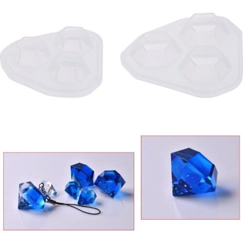 Silicone Mold Diamond Shaped Jewelry DIY Cake Decoration Dessert Handmade Tools Crystal Mold Soap Making Drop shipping