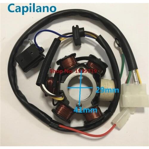 Motorcycle DIO50 engine inner rotor ignition stator magneto coil for Honda 50cc DIO 50 AF17 AF18 24/27/28 AT55 in 6 pole