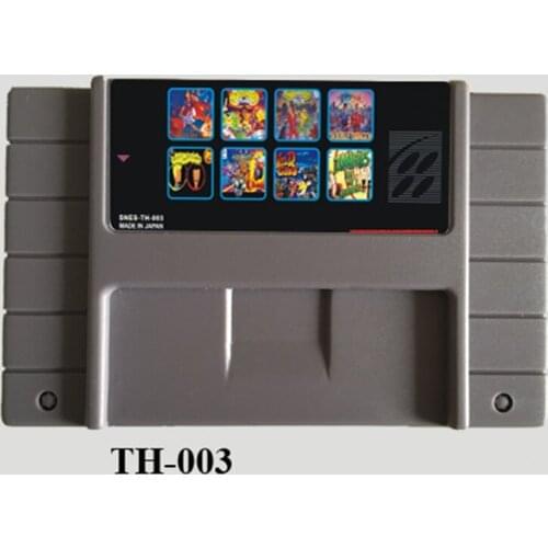 Super 8 In 1 Game Collecton 16 Bit Gray Game Card For USA NTSC Game Player