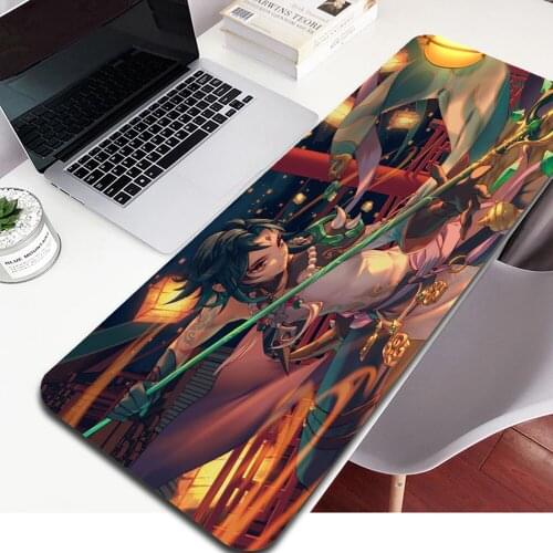 Genshin Impact High Speed Mousepad Large Gaming Xiao Anti-slip Perfect Locking PC Computer Desk Mat Anime Gaming Accessories