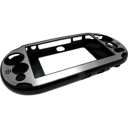 XRHYY Silver Cover Hybrid Brushed Aluminum Metal Hard For PlayStation PS VITA PSVITA Slim 2000 Case (NOT for vita 1000 series)
