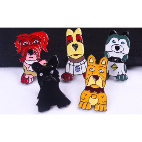 Cartoon Puppy Dog Brooch Pin Animal Pin Badge On Clothes Corgi Pug Bulldog Pet Lapel pins Jackets Sweater Enamel Pins Women DIY