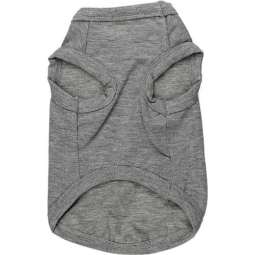 Fashion Spring Summer Apparel Polyester Small Dog Vest Clothes for Puppies Solid Color Summer Breathable Vest Cotton Pet Shirts