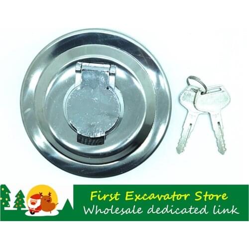 Excavator Accessories For Komatsu PC 120/130/200/220/300-5-6-7-8 Fuel Tank Cover Diesel Tank Cover Stainless Steel Fuel Tank