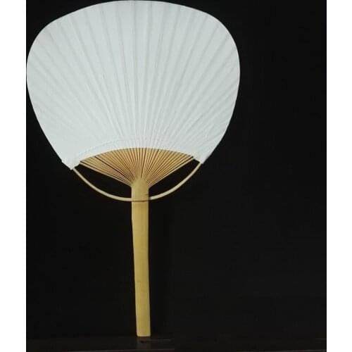 20pcs/lot Summer Pure White Paper Bamboo Handle Blank Calligraphy Childrens diy art painting fan Wedding Decoration