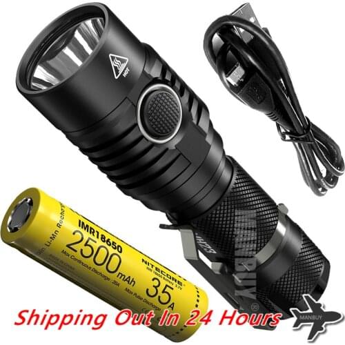 Nitecore MH23+2500mAh IMR18650 Battery CREE XHP35 HD LED 1800LM Super Bright Baton Torch Waterproof Mini Rechargeable Flashlight