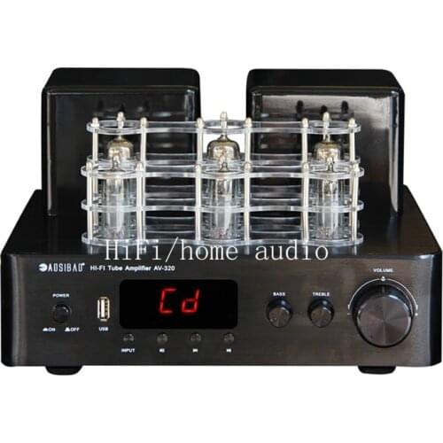 AOSIBAO AV320 HIFI Vacuum Tube Integrated Amplifier， Bluetooth 4.2， Coaxial optical input Stereo Lossless decoding USB Preamp