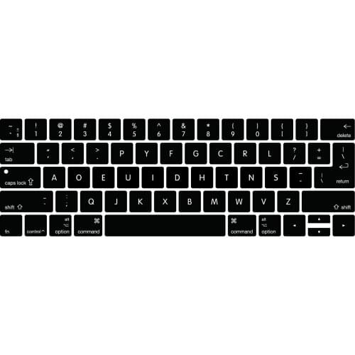 For Macbook New Pro 13" A1706 15" A1707 With Touch Bar Release On 2017 Dvorak Keyboard Protector Cover Keypad Skin