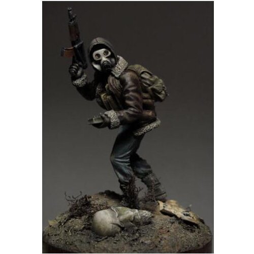 1/32 54mm Scout soldier with Mask WITH BASE 54mm toy Resin Model Miniature resin figure Unassembly Unpainted