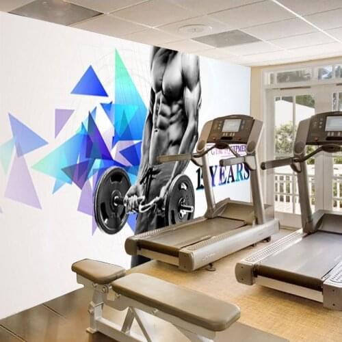 Customized 3D Wallpaper Fitness Studio Studio Wall Cloth Thai Health Club Background Wall Dance Studio Mural Wallpaper